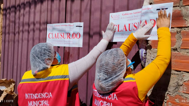 Intendencia Municipal Tarija Clausura