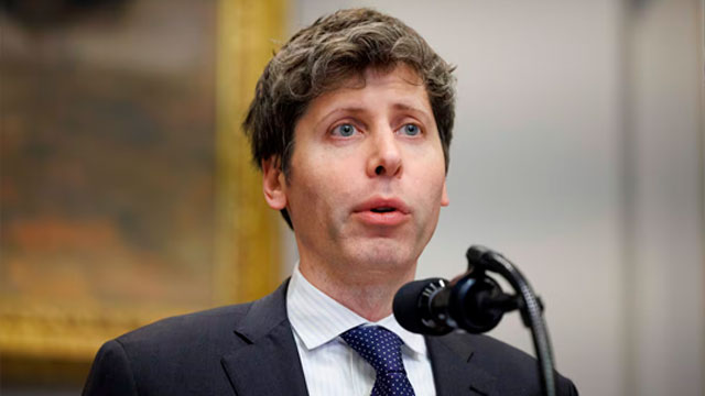 El CEO de OpenAI, Sam Altman, durante la presentación del plan de inteligencia artificial de Donald Trump.