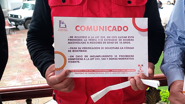 Comunicado del Municipio, Prohibido Venta de Alcohol a Menores de Edad