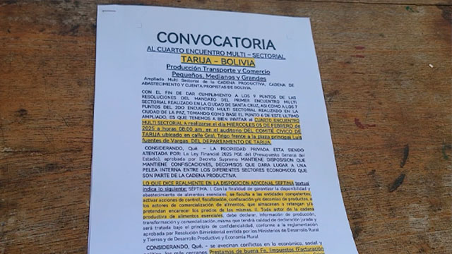 Convocatoria Multisectorial