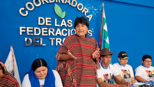 El expresidente Evo Morales participa de un encuentro en Lauca Ñ