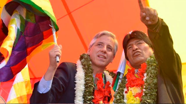 Álvaro García Lineras y Evo Morales